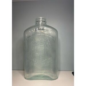 Vintage 1932 Hemingray glass water bottle 1 qt wishing well